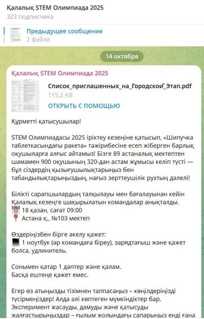 Список команд, прошедших отбор